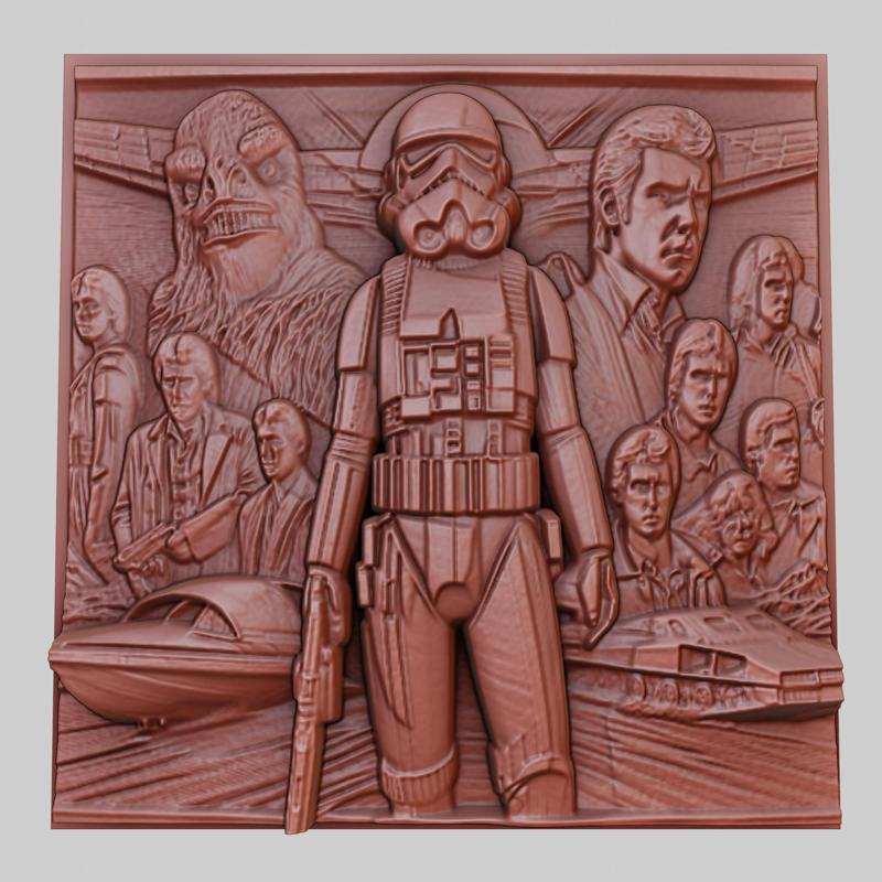 The Last Starfighter 3d printer relief medallion obj stl