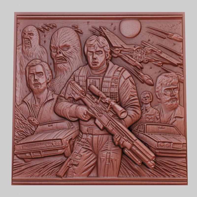 The Last Starfighter 3d printer relief medallion obj stl