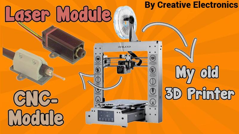 Modular 2in1 Lasercutter + CNC from 3D Printer