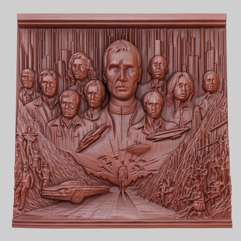 The Fifth Element 3d printer relief medallion obj stl