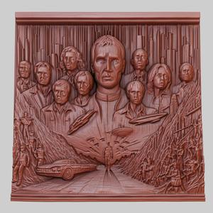 The Fifth Element 3d printer relief medallion obj stl