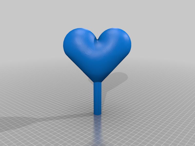 simple heart with mount tube