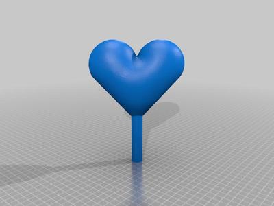 simple heart with mount tube