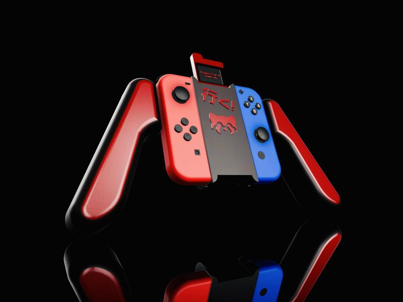 NINTENDO SWITCH JOY-CON GRIP WITH GAME CARD ORGANIZER