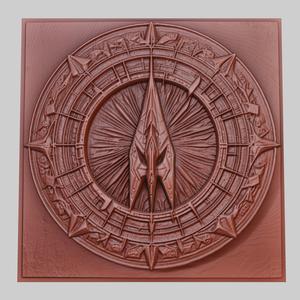 Stargate 3d printer relief medallion obj stl