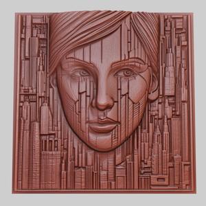 Divergent 3d printer relief medallion obj stl
