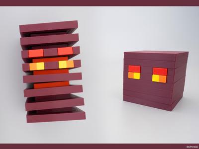 Minecraft Magma Cube | Articulated | Collapsable | Multi-Color