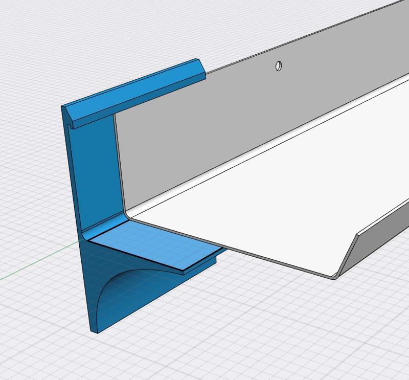 Shelf bracket for Ikea Malmback