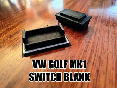 Volkswagen Golf Mk1 Switch Blank - VW part 321 957 087