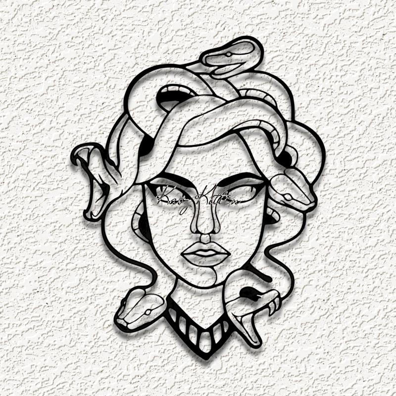 medusa snakes serpent goddess wall art home decor