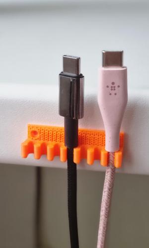 Tiny cable organizer with cute hexagons