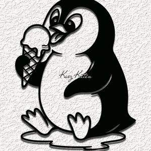 baby penguin icecream WALL ART HOME DECOR