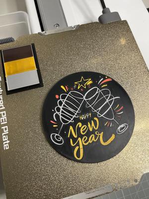 Happy new year Coaster fourth edition without 2024 printed