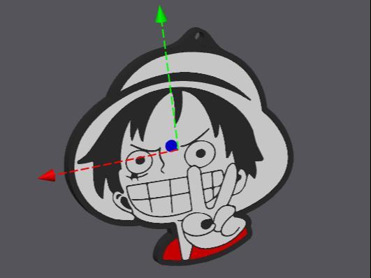 luffy keychain peace reverse