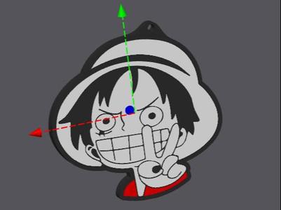 luffy keychain peace reverse