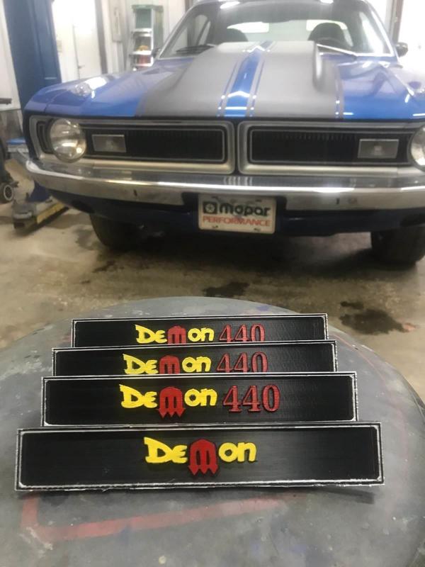 1971 Dodge Demon Car Door Plate