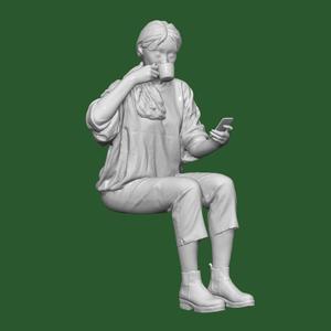 WOMAN COFFEEBREAK PEOPLE CHARACTER DIORAMA