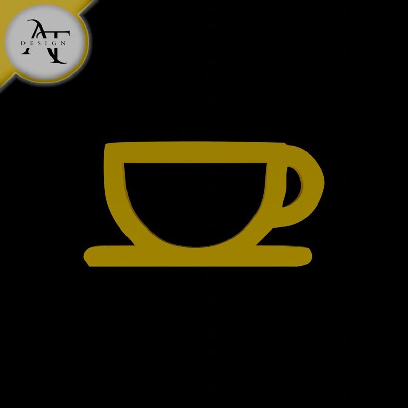 Simple Coffee Cup Symbol - 2D Art