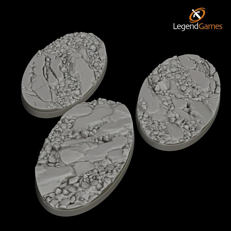 LegendGames 90mmx52mm Oval Natural Rock and Stone base