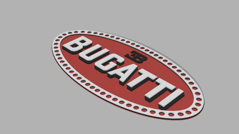 Multi-colour Bugatti logo