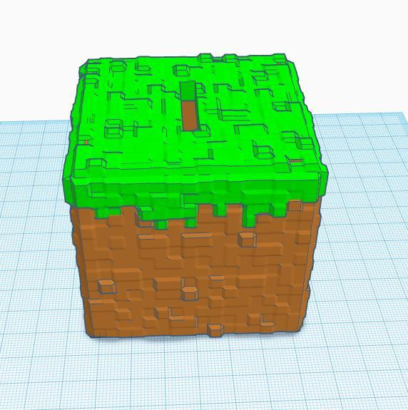 Minecraft Grass Block Piggy bank