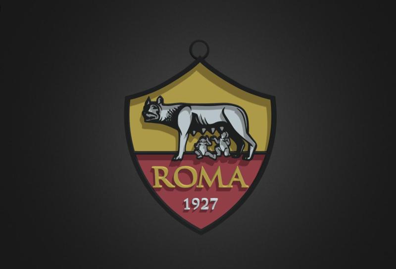 Keychain Portachiavi Key ring AS Roma 3D