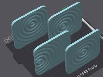 Wavy Coasters for Glasses, Cups & Mugs