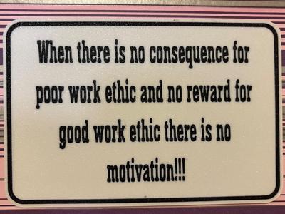 Poor work ethic