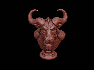 Minotaur Beast Bust