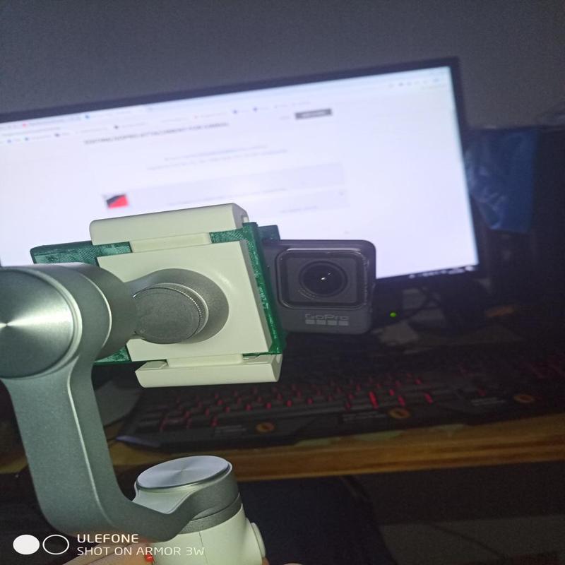 GoPro attachment for gimbal version 3.5