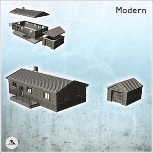 Modern house set with terrace and garden shed (2) - Cold Era Modern Warfare Conflict World War 3