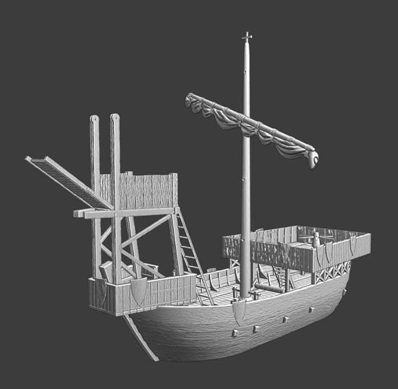 Medieval Warship - with Siegetower