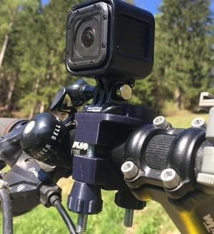 Cycling holder for GoPro camera.