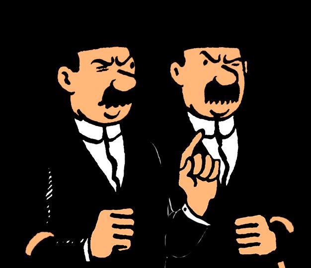 Hernández y Fernández - Dupont et Dupont - Thomson and Thompson- Schulze und Schultze - Tintín