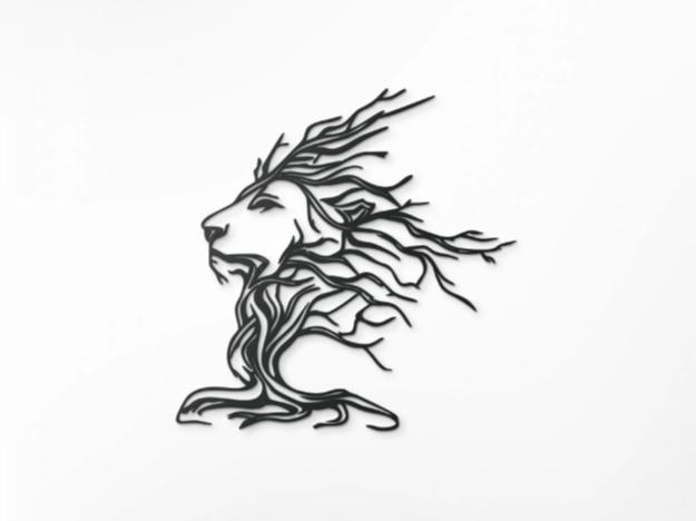 Tree of Lion 2D Wall art decoration