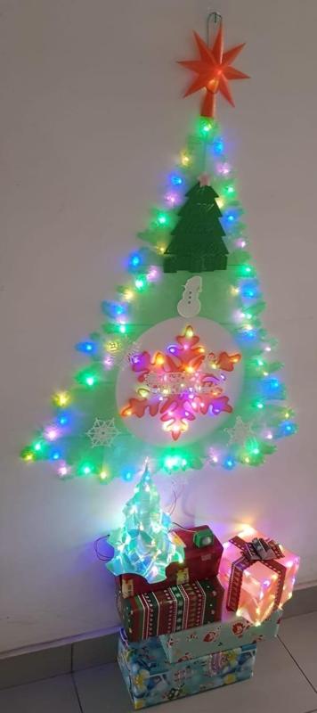 Christmas tree silhouette big size for hanging to walls