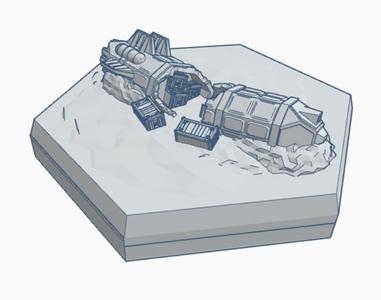 Cargo Dropship Set Hex Map Scale