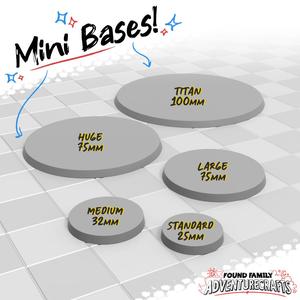 Complimentary Bases - 25mm, 32mm, 50mm, 75mm, 100mm