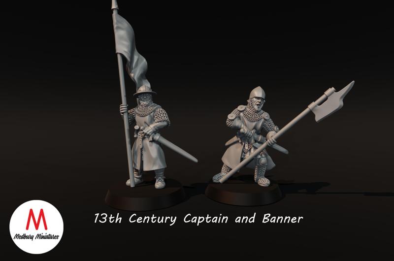 13th Century Captain and banner 1