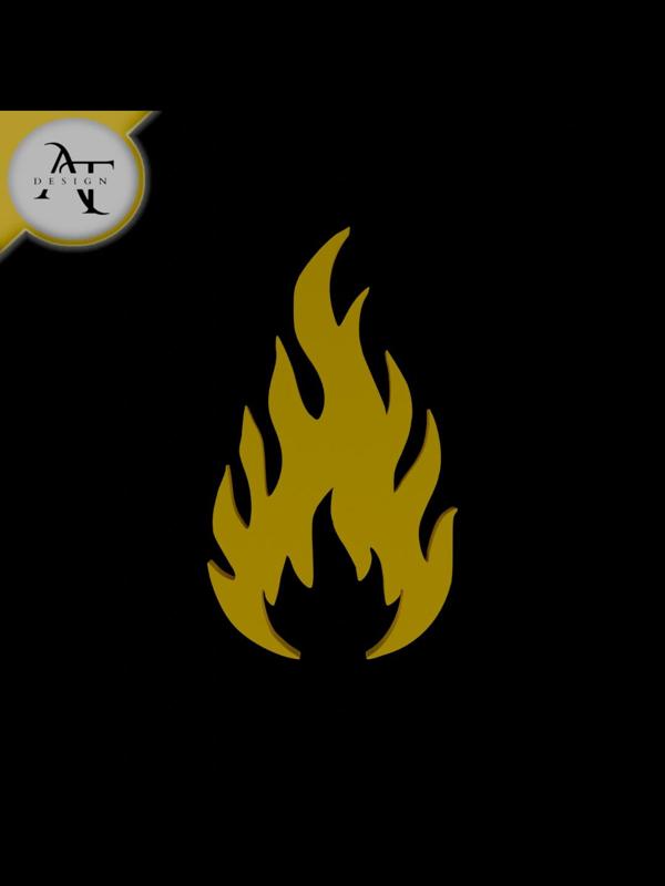 Simple Flame Symbol - 2D Art 