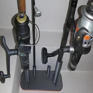 Under ceiling fishing rod holder