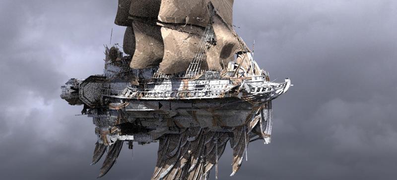 Zeppelin Airship White Dragon