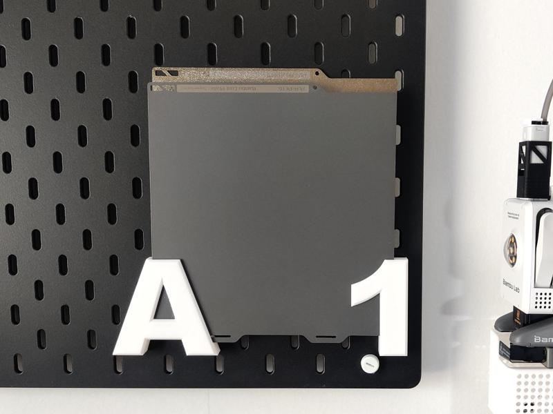 A1 Mini build plate IKEA Skadis holder (2x)