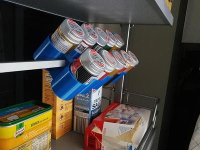 Spice jar holder for pharmacy cabinet