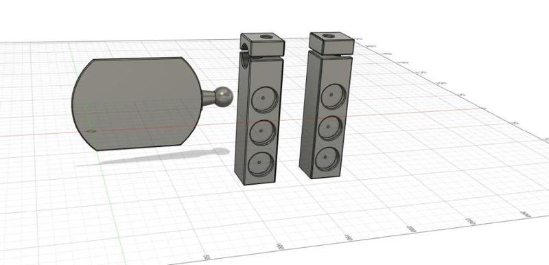 Magnetic Offset Mirror Mount for Flat Profile Loader Mast