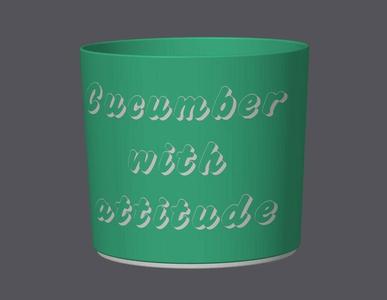 Punny Planter 22 - Cucumber with attitude!