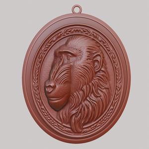 Baboon Animal Necklace Baboon Animal Pendant for CNC Router Laser & 3D Printer