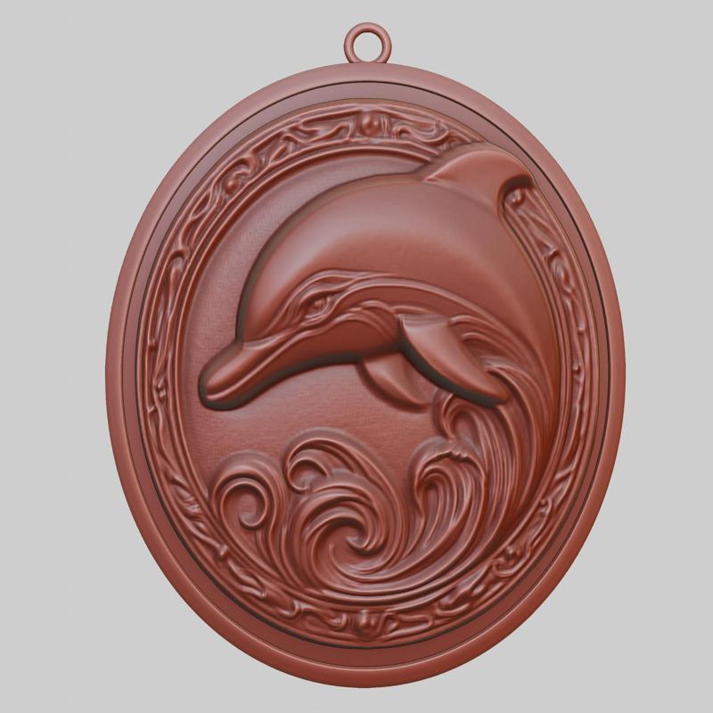 Dolphin Animal Pendant Dolphin Animal Necklace for CNC Router Laser & 3D Printer