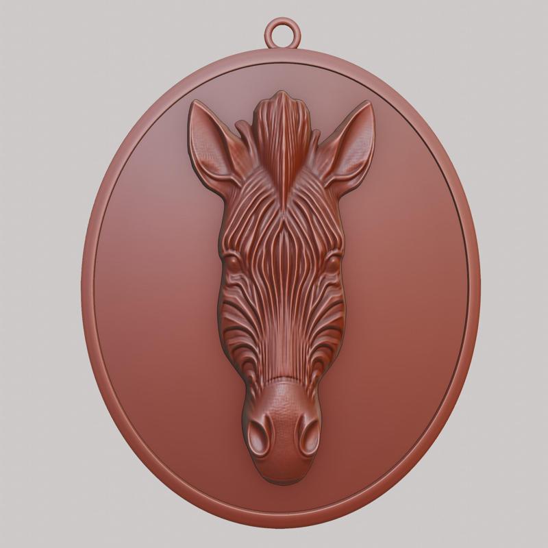 Zebra Animal Necklace Zebra Animal Pendant for CNC Router Laser & 3D Printer