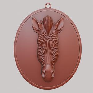 Zebra Animal Necklace Zebra Animal Pendant for CNC Router Laser & 3D Printer